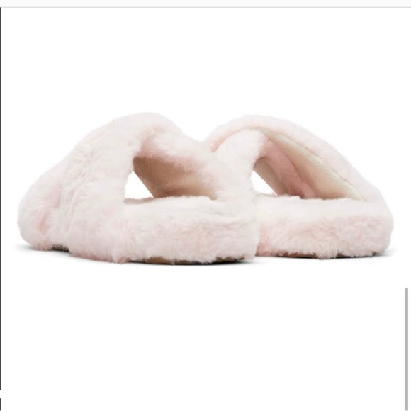 Toms Women's Susie Eva Pink Faux Fur Slip On Slippers Slides Size 6 - Picture 4 of 7